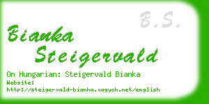 bianka steigervald business card